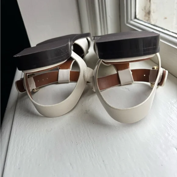 Zara Women's Cream Leather Fisherman Sandals - Picture 4 of 6